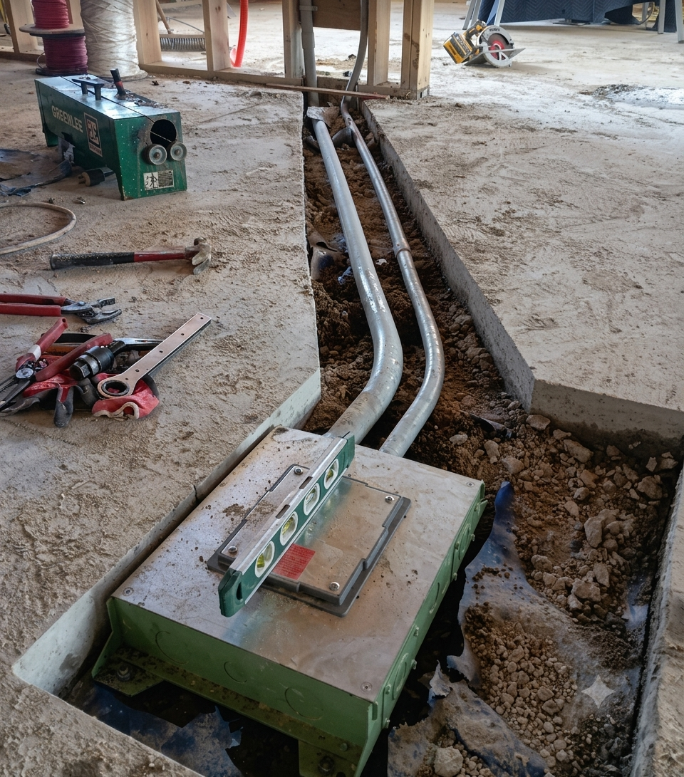 Electrician at work